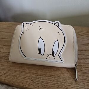 Looney Tunes Warner Brothers Zip Wallet - Cream